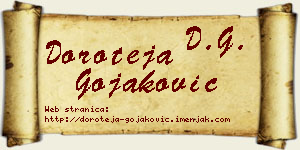 Doroteja Gojaković vizit kartica